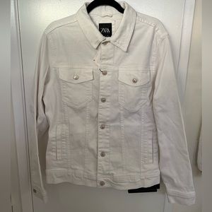 Zara Denim Jacket - Large White